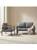 home24 Loungeset Aviel 2-teilig Kombi D in Anthrazit / Braun