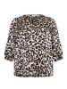 KAFFE curve Bluse langarm KCmegda Regular fit in Brown Leopard