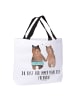 Mr. & Mrs. Panda Tote Bag Bär Freundin mit Spruch in Weiß
