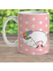 Mr. & Mrs. Panda Becher Einhorn Nacht ohne Spruch in Rot Pastell