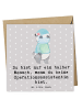 Mr. & Mrs. Panda Klappkarte Operationsassistentin Herz mit Spruch in Grau Pastell