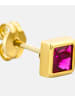 Diamant L'éternel Ohrringe aus 375 Gelbgold mit Rubin