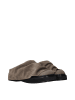 The Attico Grau Leder Hausschuhe
