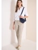 Cecil Mid Waist Barrel Leg Hose im Casual Fit in Beige