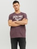 Jack & Jones 2er- Set T-Shirt Rundhals JJECORP Pack LOGO Print in Rot-2