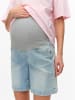 mama licious Jeans-Shorts in Light Blue Denim