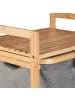 relaxdays Wäschekorbregal in Natur/ Grau - (B)44 x (H)84,5 x (T)33 cm