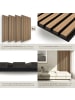 tectake Akustikelement Sonic Wall aus MDF mit Holzlamellen