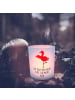 Mr. & Mrs. Panda Kerze Flamingo Yoga mit Spruch in Transparent