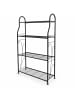 relaxdays Blumenregal "4 Ablagen" in Schwarz - (B)71 x (H)114 x (T)24,5 cm