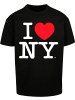 Merchcode T-Shirt "I Love NY Oversize Tee" in Schwarz