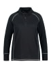 Ulla Popken Fleece-Shirt in schwarz