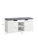 SoBuy Schuhbank in Mattweiß - (W) 34 x (H) 47 x (L) 100 cm