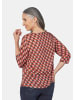 GOLDNER Bluse 3/4-Arm mit grafischem Druck in camel / gemustert