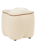 Beliani Pouf JUNO in Beige/Braun - (W) 35 x (H) 38 x (L) 35 cm