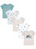 TupTam Baby Kurzarm T-Shirt 5er Set in grün/beige