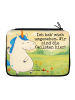 Mr. & Mrs. Panda Federmappe Einhorn Mann Design mit Spruch in Weiß