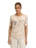 Betty Barclay Printshirt mit Schmucksteinen in Taupe/Nature