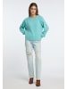 IZIA Damen Legerer Strickpullover in Türkis