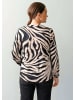 Alba Moda Bluse in Animaldessin in schwarz