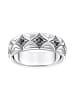 Thomas Sabo Ring Rautenmuster Mit Schwarzen Steinen Silber in silber, schwarz