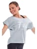 Winshape Kurzarmshirt Ultra Light mit Glitzer-Aufdruck MCT002 in cool grey/glitzer/weiß