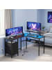 VASAGLE Computertisch Barnet in Ebenholzschwarz - (B)150 x (H)89 x (T)120 cm