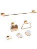 Beliani 6-tlg Badaccessoires Set RIOHACHA in Gold