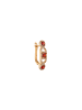 faina Women Huggie Earrings in Rose Gold Red