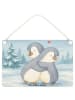 Mr. & Mrs. Panda Deko Schild Pinguine Kuscheln Design ohne Spruch in Weiß