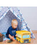 relaxdays Spielzeugkiste Schulbus in Gelb - (B)48 x (H)32 x (T)32 cm