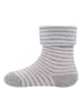 ewers 2er-Set Socken 2er Pack GOTS Ringel/Uni in 205143 grau mel./weiss