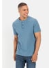 Camel Active Kurzarm Henley aus reiner Baumwolle in Blau