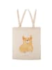 Mr. & Mrs. Panda Tote Bag Corgie ohne Spruch in Creme