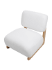 Beliani Sessel KOKKOLA in Weiß/Braun - (W) 66 x (H) 71 x (L) 79 cm