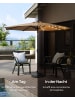 SONGMICS Sonnenschirm Sheld in Taupe - (H)253.5 x Ø290 cm