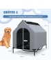 COSTWAY 2 in 1 erhöhtes Hundebett Outdoor 84 x 132 x 114 cm in Grau