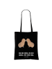 Mr. & Mrs. Panda Tragetasche Capybara Liebe mit Spruch in Schwarz