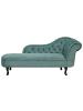Beliani Chaiselongue NIMES in Grün/Braun - (W) 169 x (H) 79 x (L) 65 cm