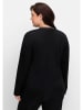 sheego Sweatjacke in schwarz