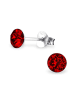 Alexander York Ohrstecker CRYSTAL 5 mm I rot in red
