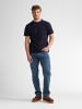 Petrol Industries T-Shirt mit Fischgrätmuster hayden in Blau