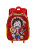 One piece Rucksack Luffy-Small 3D with Wheels in rot