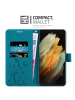 cadorabo Hülle für Samsung Galaxy S21 ULTRA Blumen Design in FLORAL BLAU