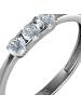GoldDream Ring Gold 333 Weißgold - 8 Karat 3er Zirkonia Größe 54 (17,2)