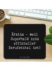 Mr. & Mrs. Panda Mousepad Spruch Ärztin Superheld mit Spruch in Schwarz