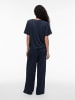 Vila Wide Leg Hose in Navy Blazer