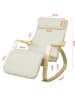 SoBuy Schaukelstuhl in Beige - (B)56 x (H)90 x (T)80cm