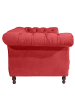 58 aufm Kessel CHESTERFIELD Sofa 2-Sitzer Kaylin Samtvelours rot