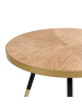 Beliani Couchtisch RAMONA in Braun/Schwarz/Gold - (W) 61 x (H) 45 x (L) 61 cm
